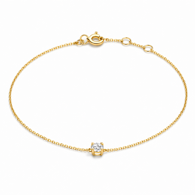 Clea Moissanite Yellow Gold Bracelet