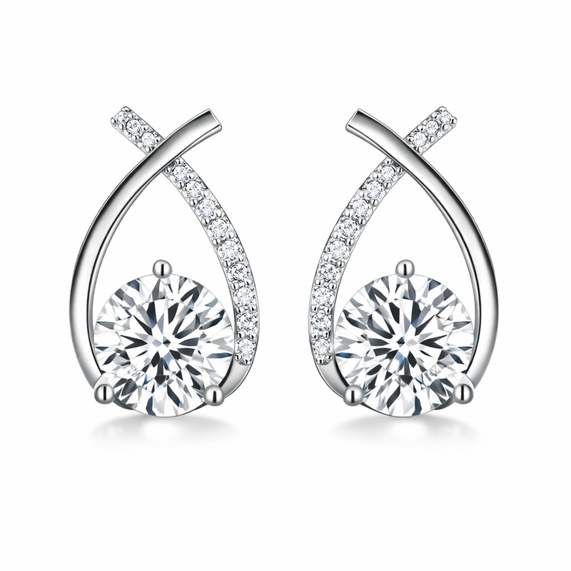 Arielle White Gold Earrings