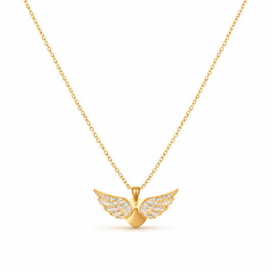 Collar Alas de Ángel en Vuelo | Oro