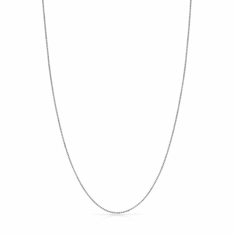 Bodega Box Chain White Gold Necklace