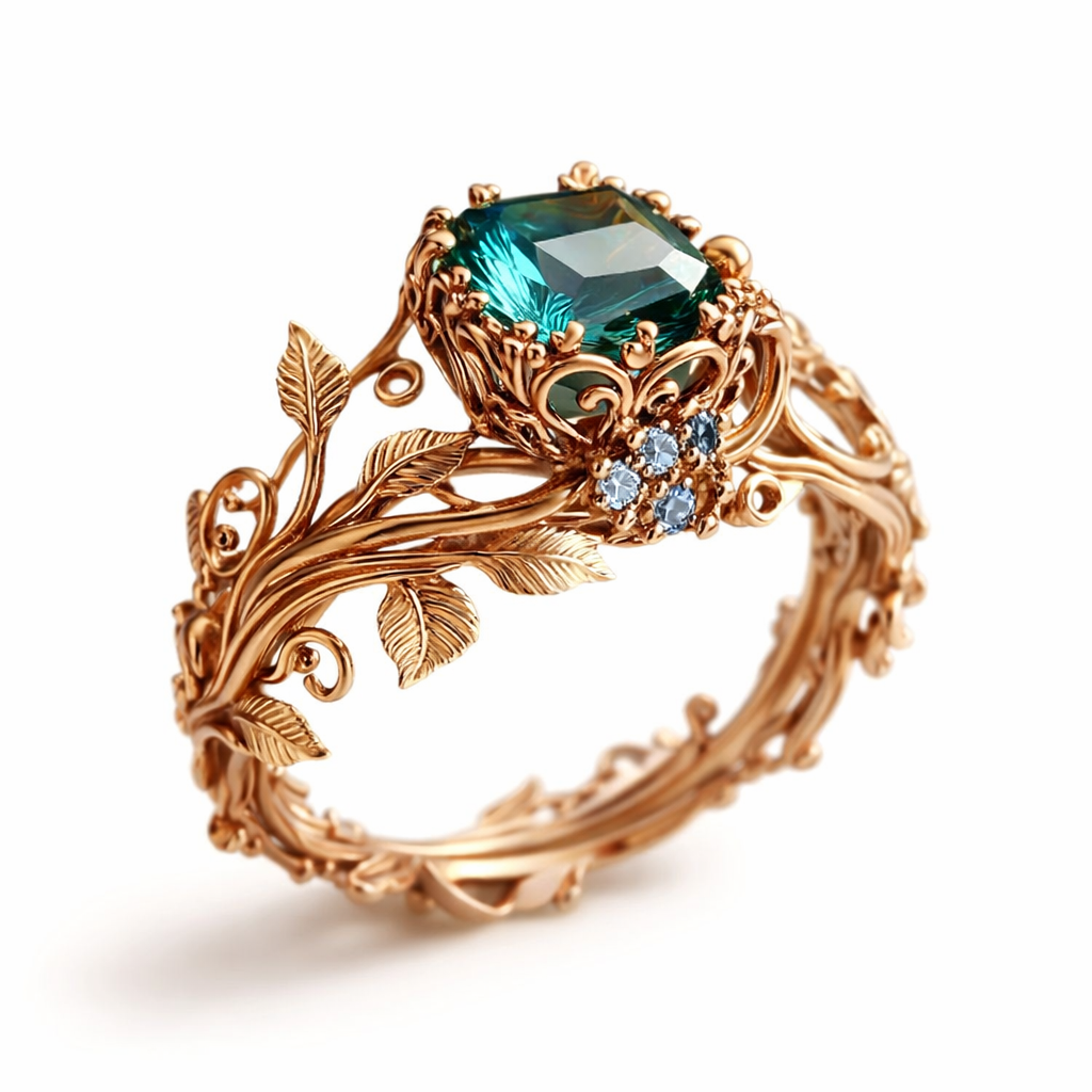 Forestlight Crystal Rose Gold Ring