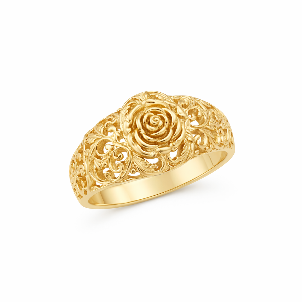 Gilded Flower Yellow Gold Ring