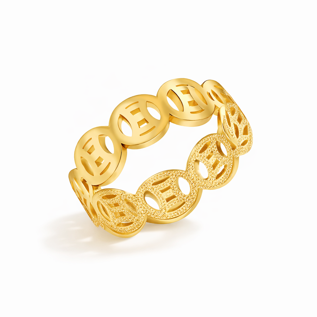 Ella Classic Motif Yellow Gold Ring