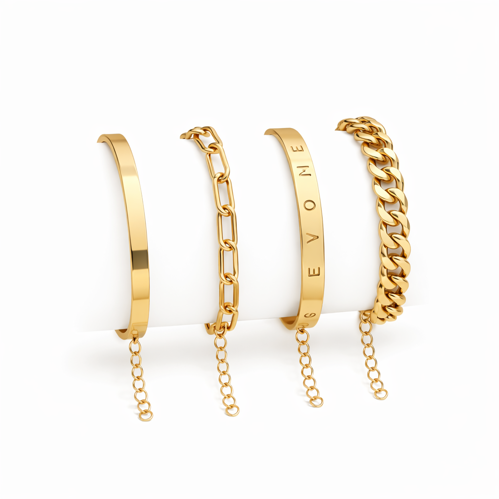 Elan Mercer Yellow Gold Bracelet Set