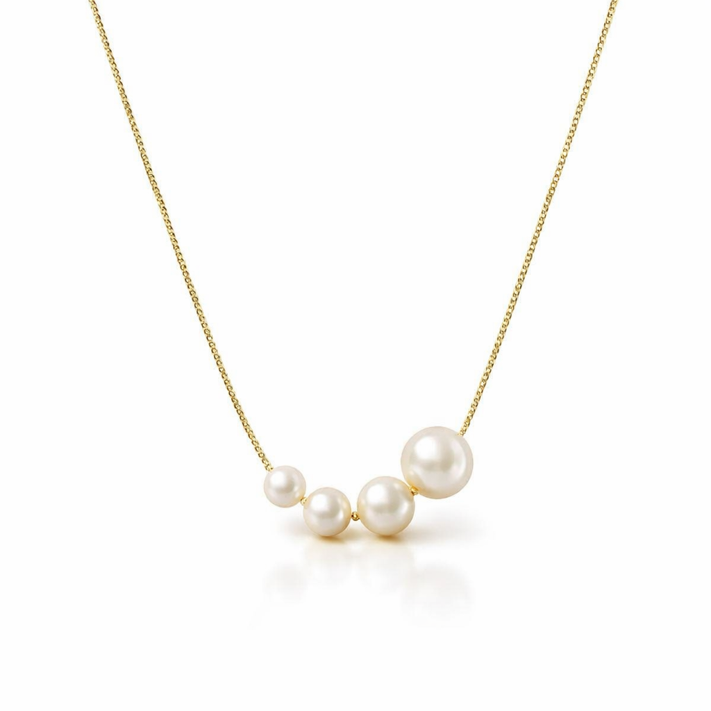 Exquisite Pearl Yellow Gold Necklace