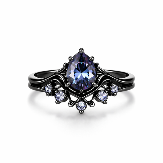 Anillo en Capas de Amatista | Oro Blanco
