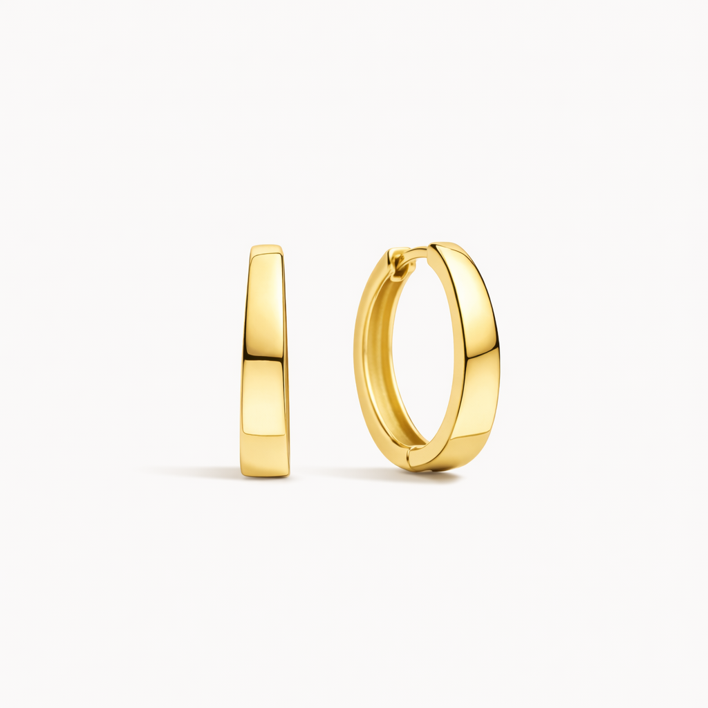 Gia Huggie Yellow Gold Earrings