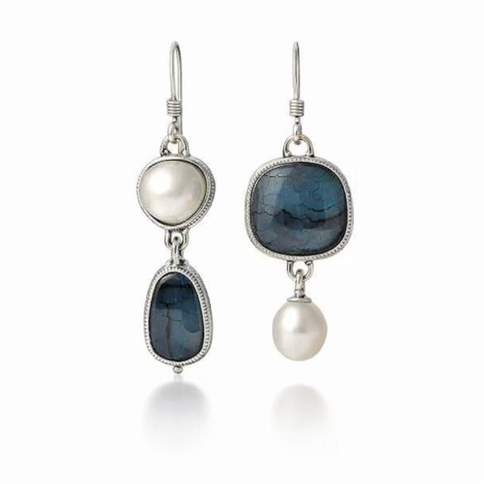 Pendientes Celestiales Estilo Vintage | Oro Blanco