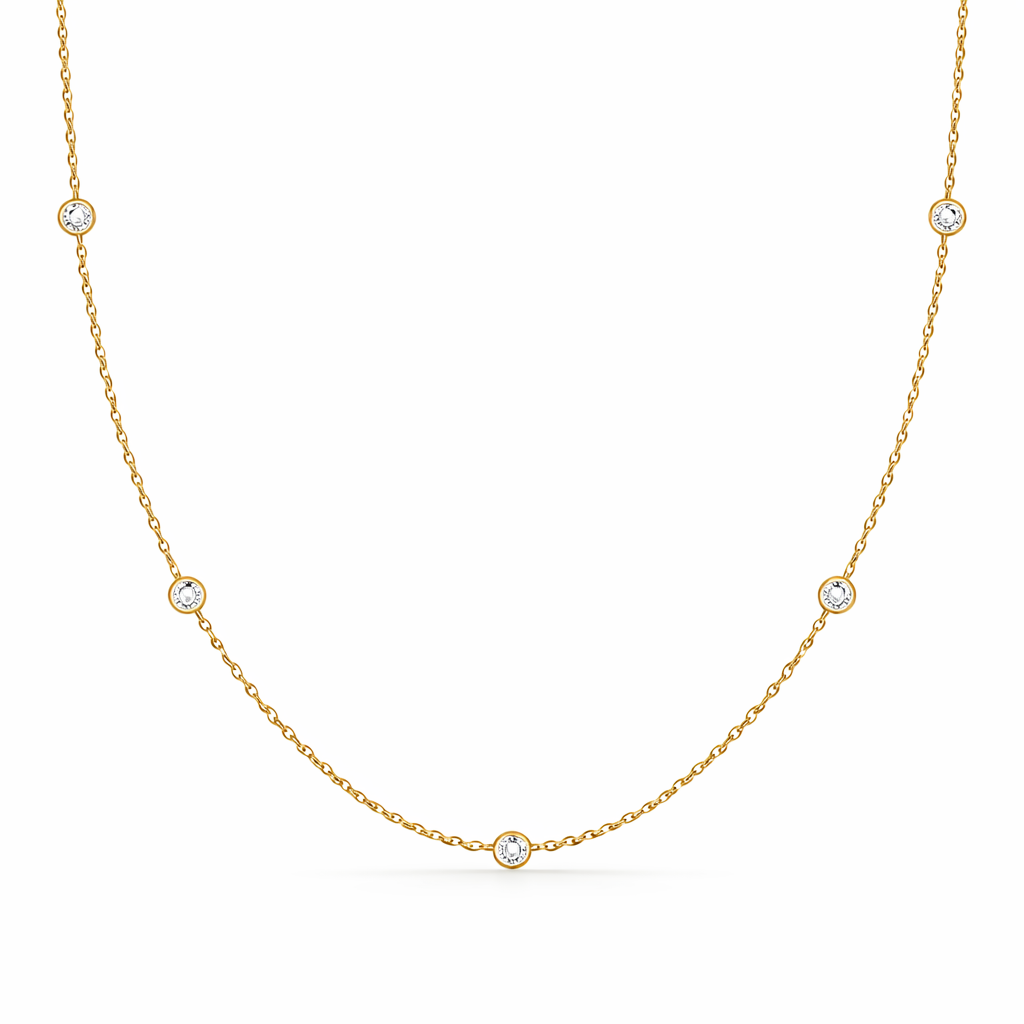 Starfall Yellow Gold Necklace
