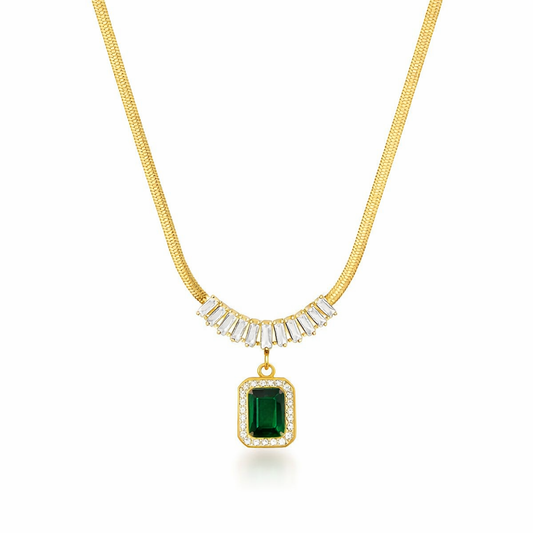 Collar de Esmeralda Regalia Prism | Oro