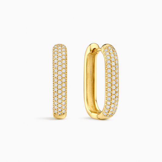 Pendientes de Aro Pavé Icon | Oro