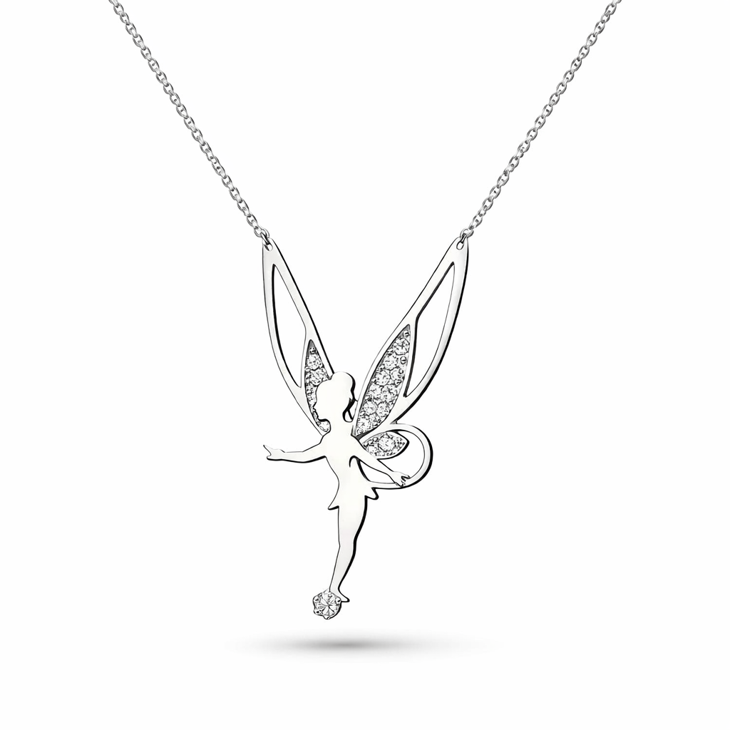 Lucky Fairy White Gold Necklace