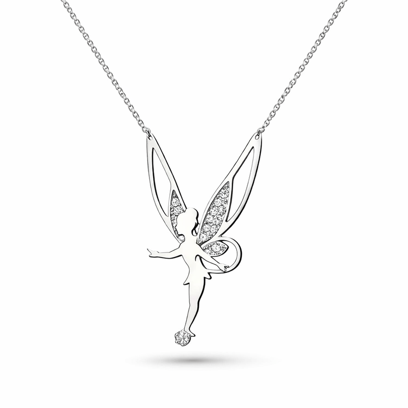 Lucky Fairy White Gold Necklace