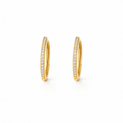 Sorel Pave Yellow Gold Earrings