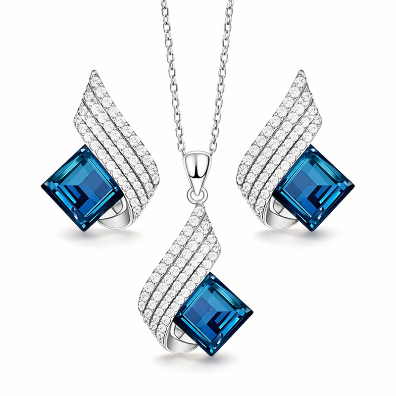 Brienne Solazure Sapphire White Gold Set