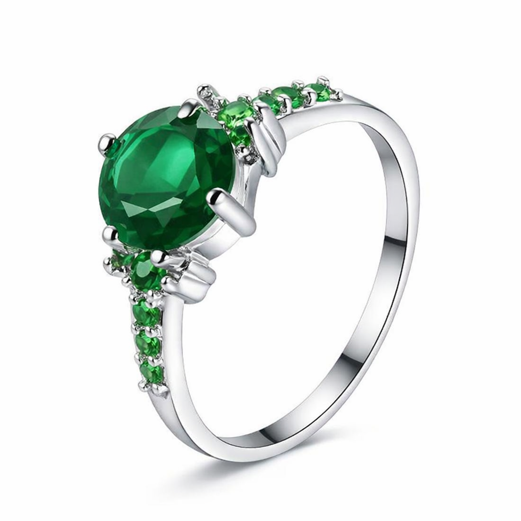 Celia Ferrowyn Emerald White Gold Ring