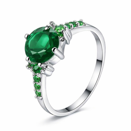 Anillo Celia Ferrowyn Esmeralda | Oro Blanco