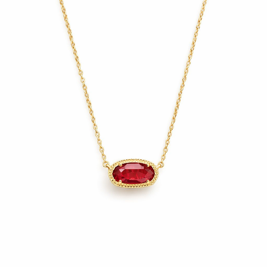 Collana Classica Ovale Rubino