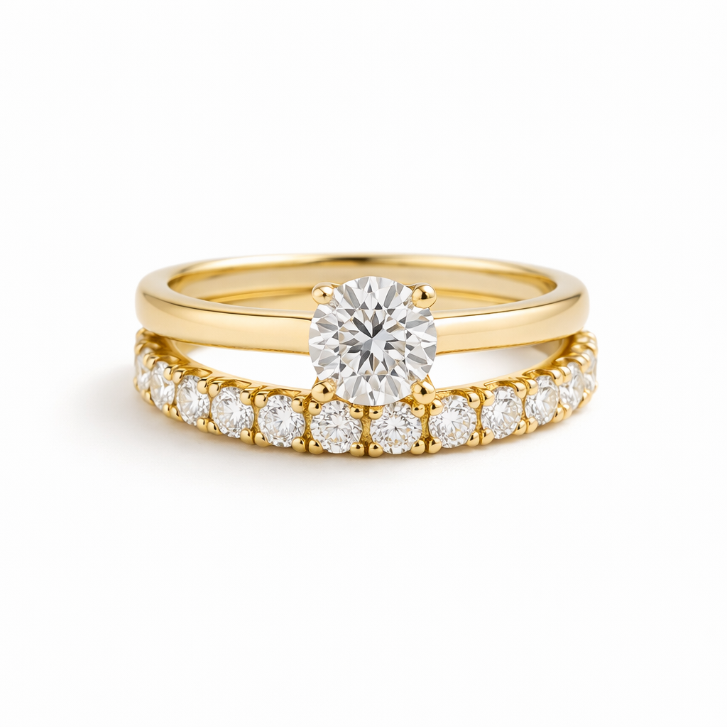 Savaya Yellow Gold Ring Set