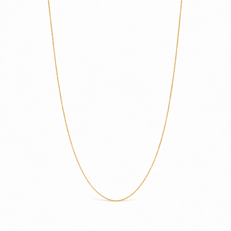 Bodega Box Chain Yellow Gold Necklace