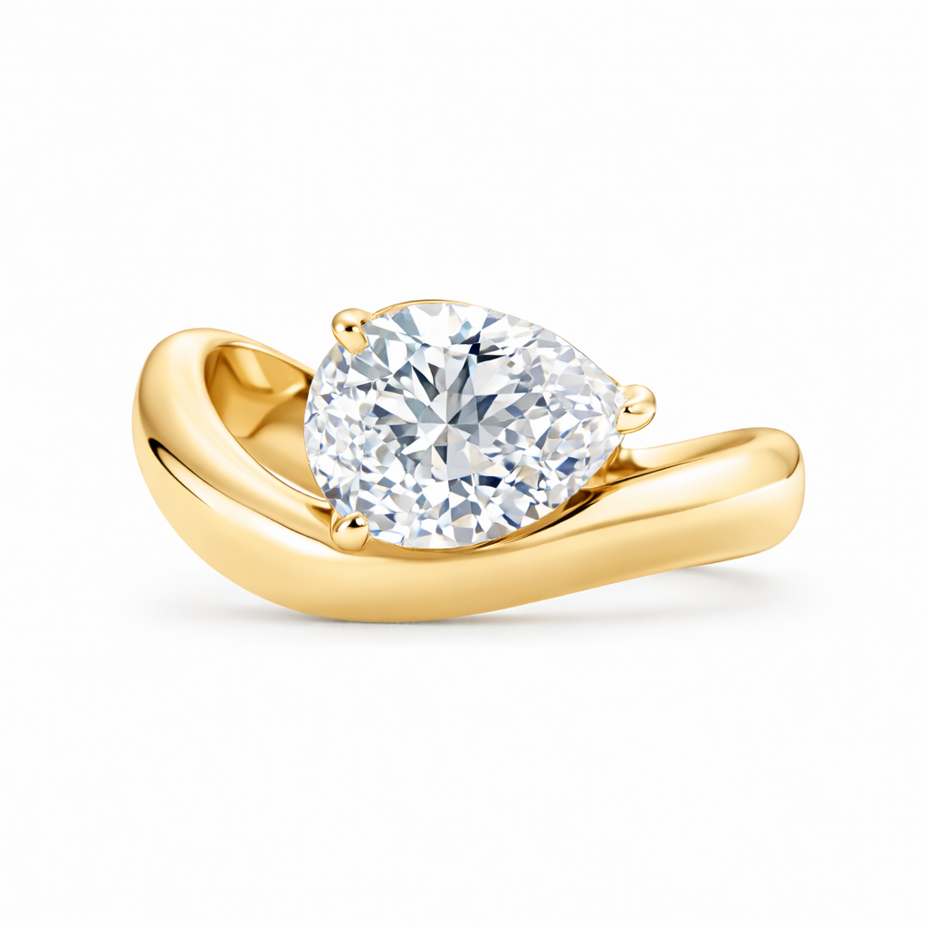 Wave Promise Yellow Gold Ring