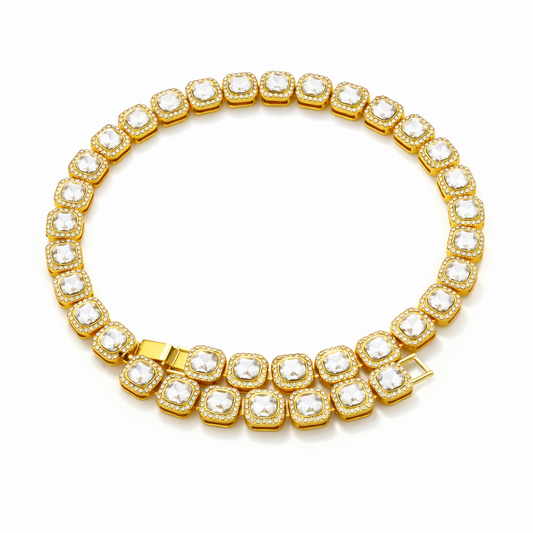 Collar de Tenis Cuadrado Victoria | Oro