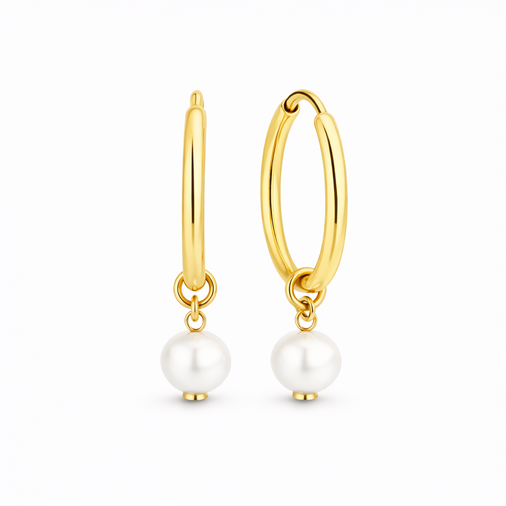 Crystal Cluster Small Hoop Yellow Gold Earrings