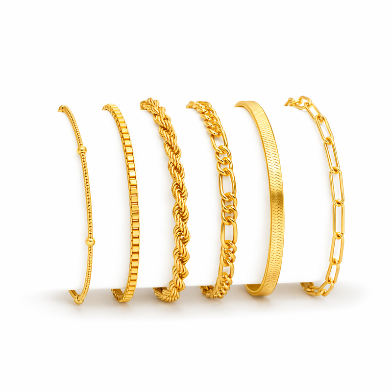 Isabella Vernetta Yellow Gold Bracelet Set