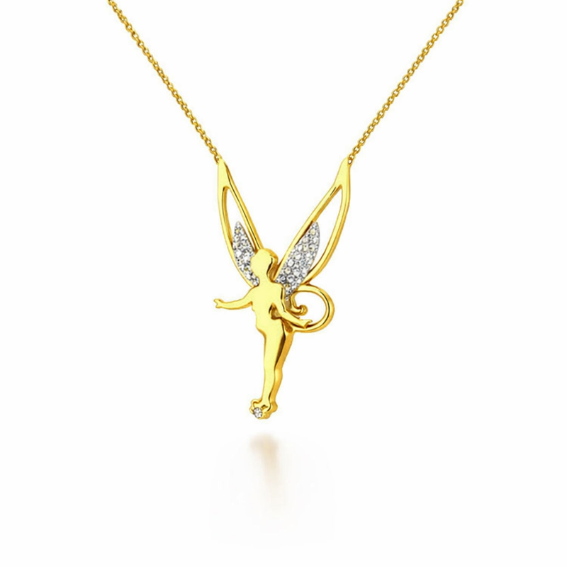 Lucky Fairy Yellow Gold Necklace