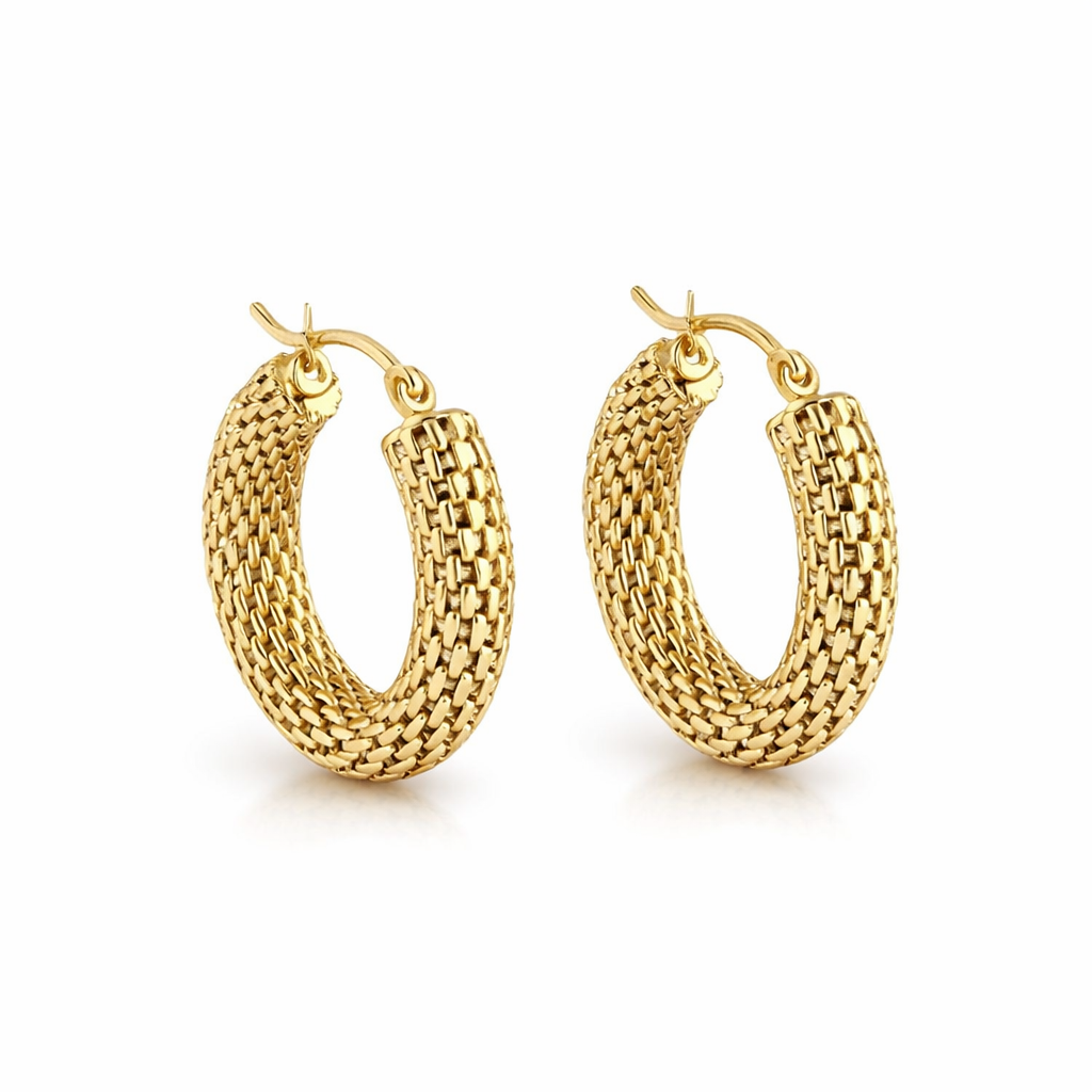 Gilded Tide Hoop Yellow Gold Earrings