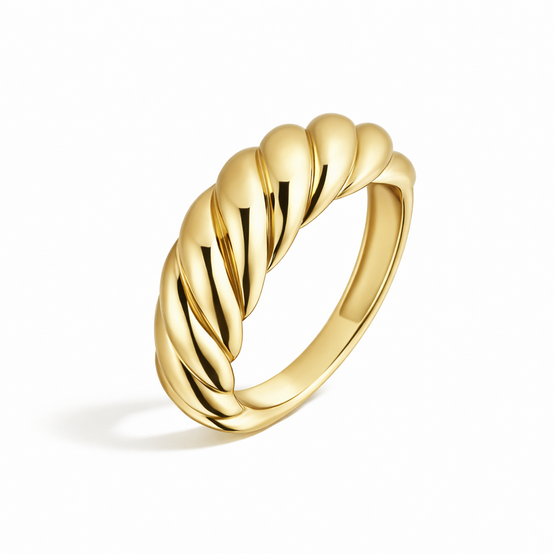 Croissant Yellow Gold Ring