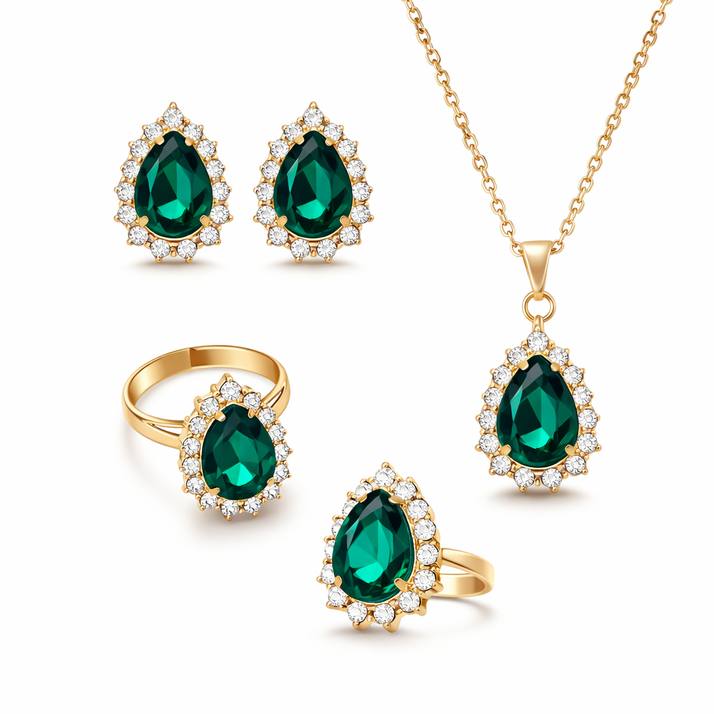 Elisandre Vermont Emerald Set