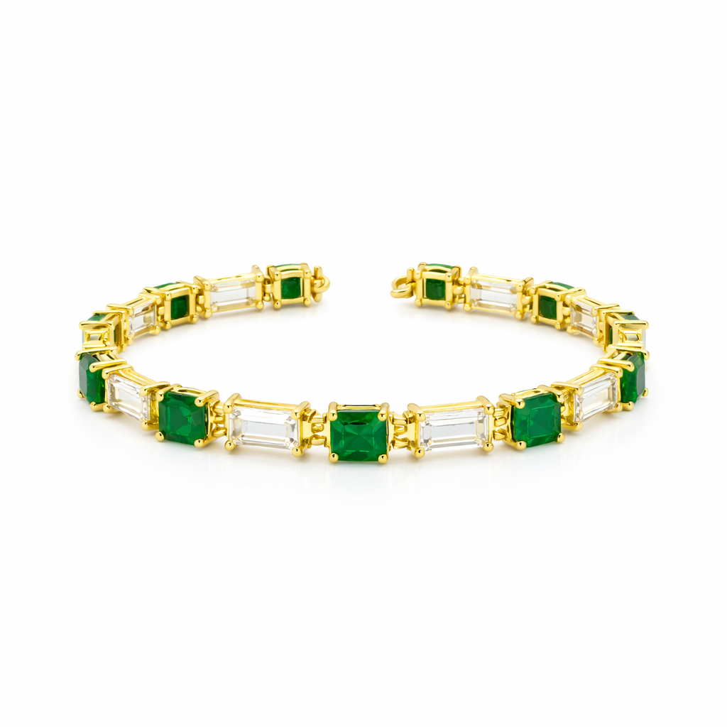 Verde Link Tennis Yellow Gold Bracelet