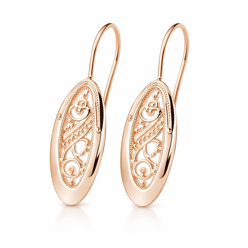 Opengleam Gilded Drop Yellow Gold Earrings