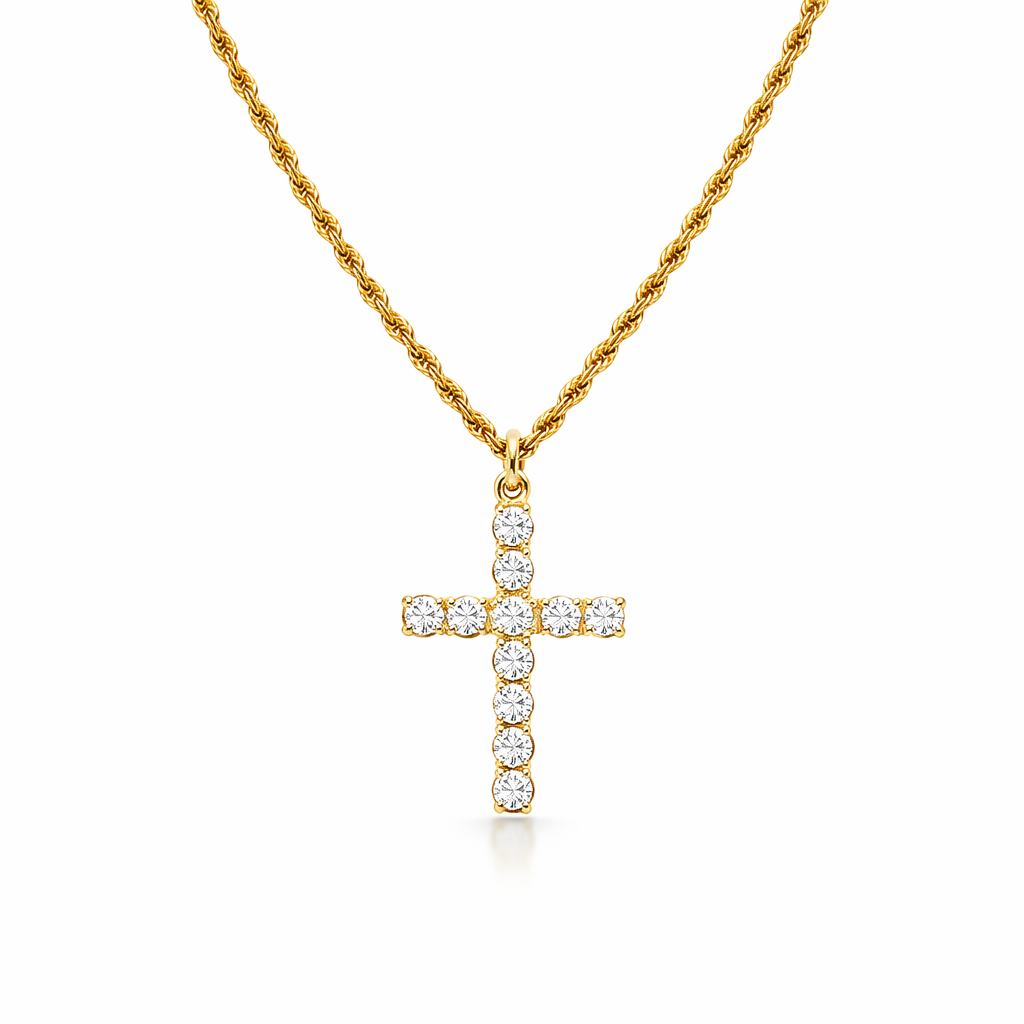 Yellow Gold Cross Necklace