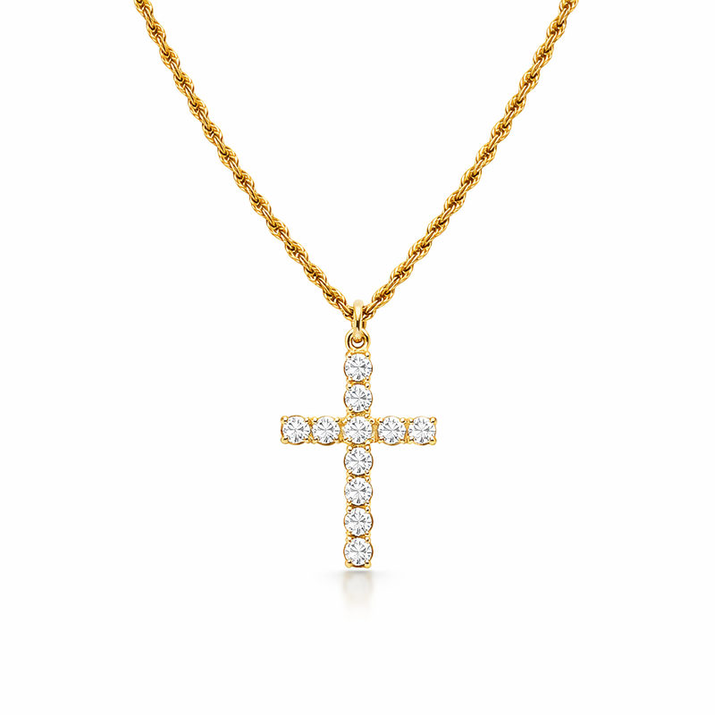 Yellow Gold Cross Necklace