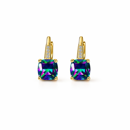 Pendientes de Aro con Piedra Mística | Oro