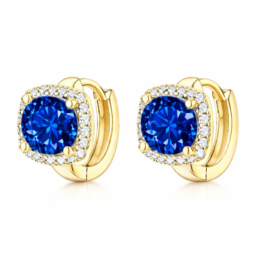 Nadine Sapphire Yellow Gold Earrings