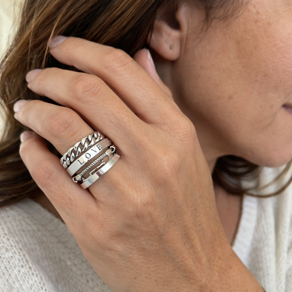 Elan Mercer White Gold Bracelet Set