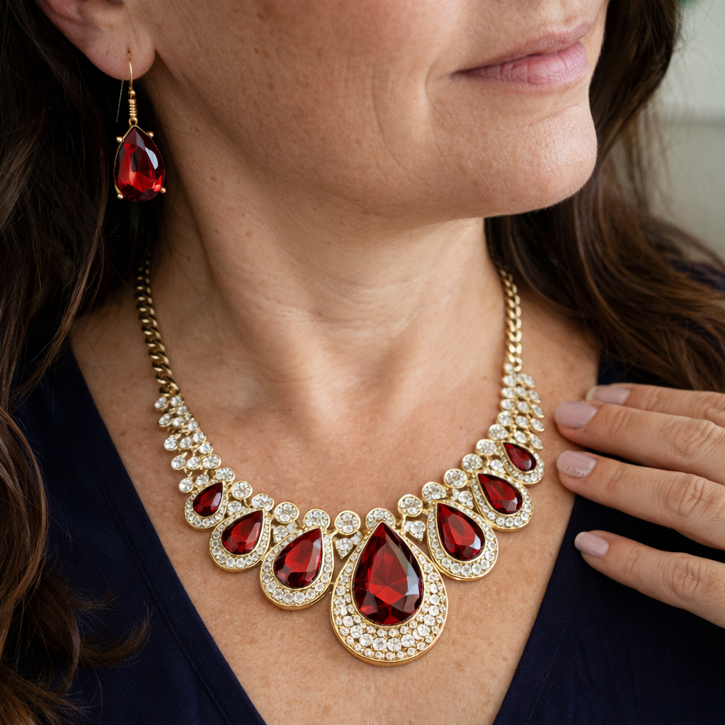 Maevina Crimselle Ruby Set