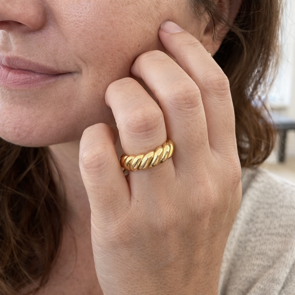 Croissant Yellow Gold Ring
