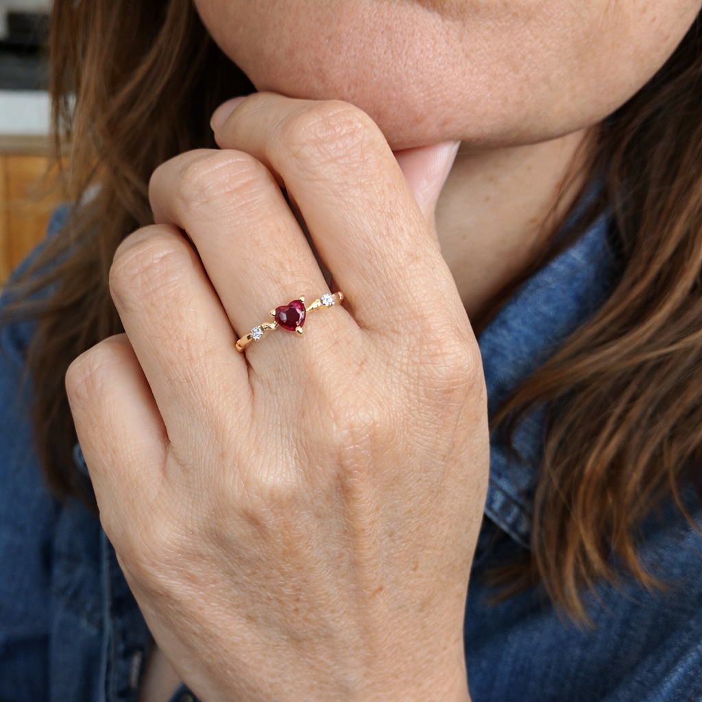 Coralyn Amoura Ruby Yellow Gold Ring