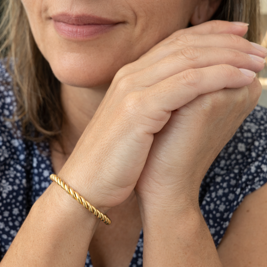 Twisted Yellow Gold Bracelet