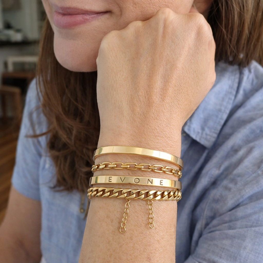 Elan Mercer Yellow Gold Bracelet Set