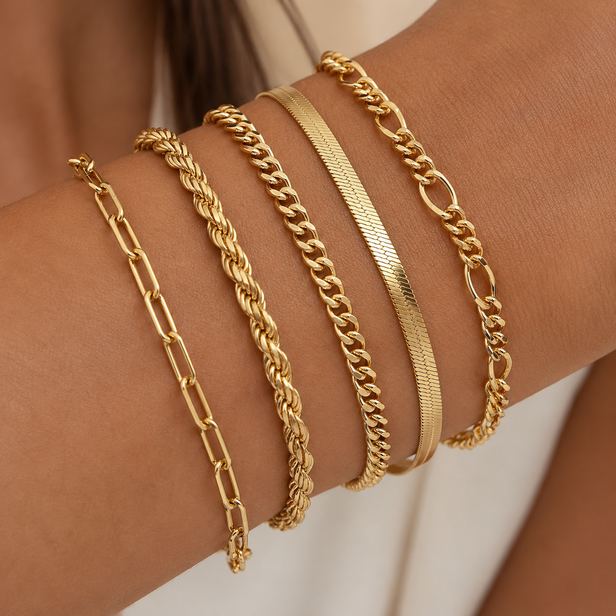 Ellis Renner Yellow Gold Bracelet Set