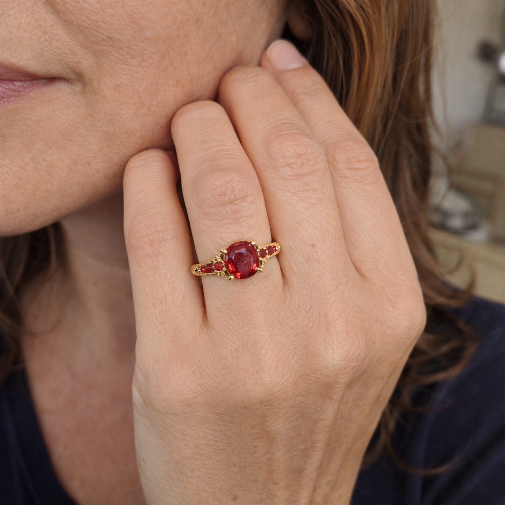 Celia Ardelynn Ruby Yellow Gold Ring