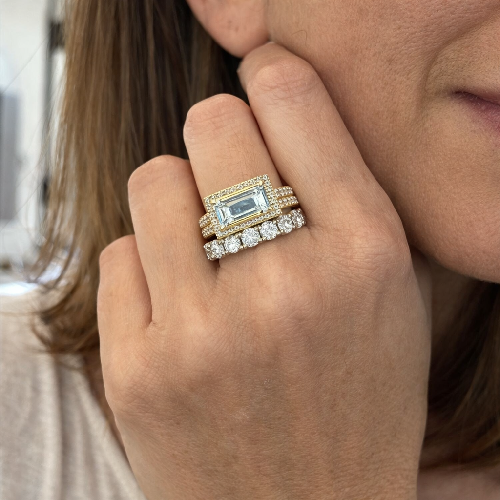 Turquoise Heirloom White Gold Ring Set