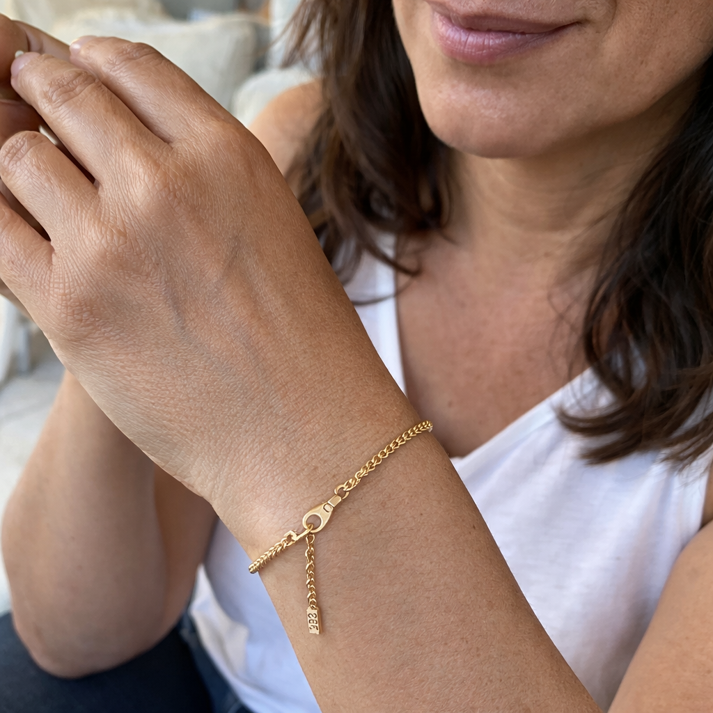 Twisted Chain Yellow Gold Bracelet