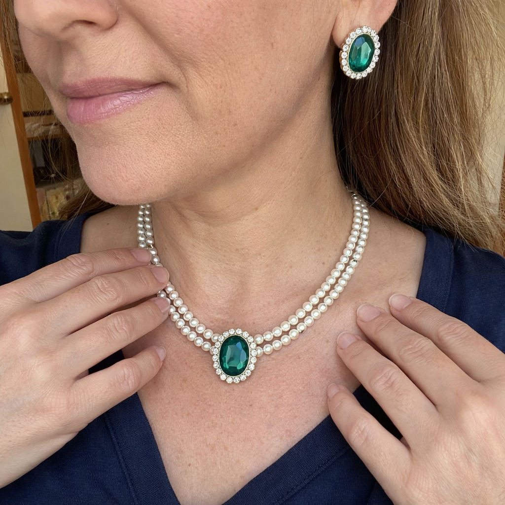 Evelina Marchand Emerald Set