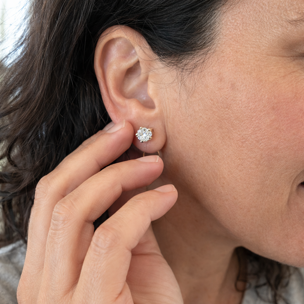 Tera Yellow Gold Earrings
